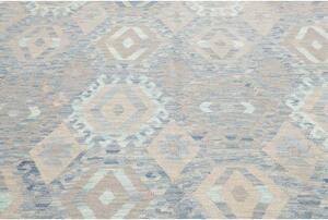 Tappeto Kilim Geometrico Azzurro Beige 201x296 Cm
