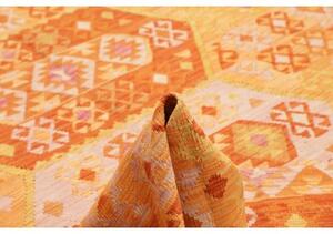 Tappeto Kilim Geometrico Arancione Giallo 177x250 Cm