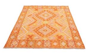 Tappeto Kilim Geometrico Arancione Giallo 131x181 Cm