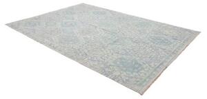 Tappeto Kilim Geometrico Celeste Blu Chiaro 204x297 Cm