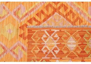 Tappeto Kilim Geometrico Arancione Giallo 131x181 Cm