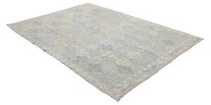 Tappeto Kilim Geometrico Azzurro Beige 182x245 Cm