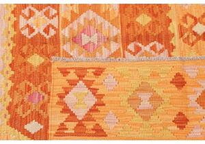 Tappeto Kilim Geometrico Arancione Giallo 177x250 Cm