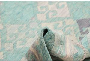 Tappeto Kilim Geometrico Azzurro Avorio 152x198 Cm