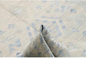 Tappeto Kilim Stilizzato Beige Azzurro 185x247 Cm