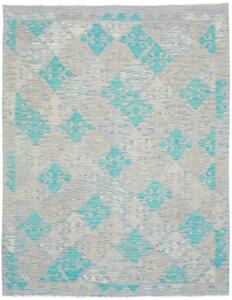 Tappeto Kilim Stilizzato Azzurro Grigio 155x197 Cm