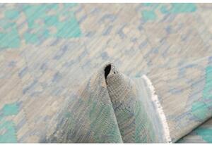 Tappeto Kilim Stilizzato Azzurro Grigio 155x197 Cm