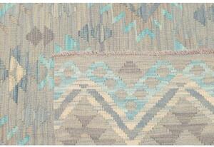 Tappeto Kilim Geometrico Grigio Azzurro 120x187 Cm