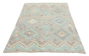 Tappeto Kilim Geometrico Grigio Azzurro 120x187 Cm