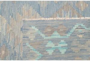 Tappeto Kilim Geometrico Azzurro Beige 245x289 Cm