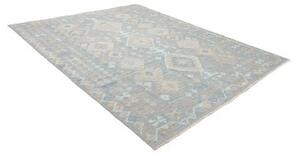 Tappeto Kilim Geometrico Azzurro Beige 245x289 Cm