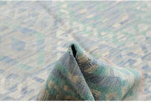 Tappeto Kilim Geometrico Celeste Blu Chiaro 204x297 Cm