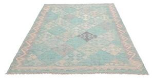 Tappeto Kilim Geometrico Azzurro Avorio 152x198 Cm