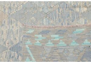 Tappeto Kilim Geometrico Azzurro Beige 182x245 Cm