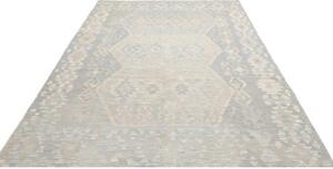 Tappeto Kilim Geometrico Azzurro Beige 206x297 Cm