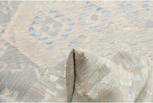 Tappeto Kilim Geometrico Azzurro Beige 206x297 Cm