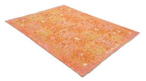 Tappeto Kilim Geometrico Arancione Rosa 158x210 Cm