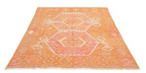 Tappeto Kilim Stilizzato Arancione Rosa 156x200 Cm