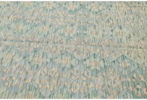 Tappeto Kilim Geometrico Verde Acqua Azzurro 181x238 Cm
