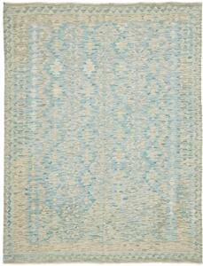 Tappeto Kilim Geometrico Verde Acqua Azzurro 181x238 Cm