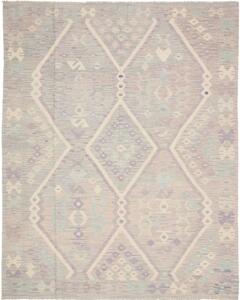 Tappeto Kilim Geometrico Grigio Chiaro Beige 184x233 Cm