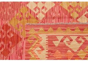 Tappeto Kilim Geometrico Rosso Mattone Avorio 156x200 Cm