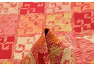 Tappeto Kilim Geometrico Rosso Mattone Avorio 156x200 Cm