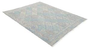 Tappeto Kilim Stilizzato Azzurro Beige 152x200 Cm