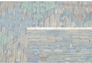 Tappeto Kilim Stilizzato Azzurro Beige 152x200 Cm