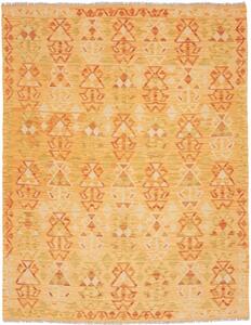 Tappeto Kilim Geometrico Arancione Beige 158x202 Cm