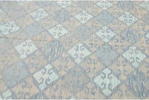 Tappeto Kilim Stilizzato Azzurro Tortora 204x295 Cm