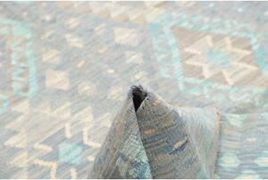 Tappeto Kilim Geometrico Azzurro Grigio 156x213 Cm