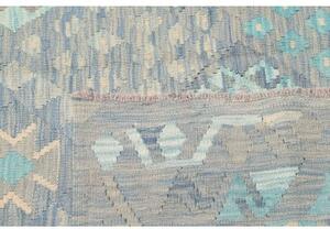 Tappeto Kilim Geometrico Azzurro Beige 160x203 Cm