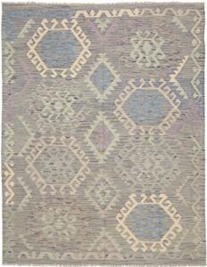 Tappeto Kilim Stilizzato Grigio Azzurro 153x200 Cm