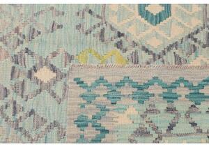 Tappeto Kilim Stilizzato Azzurro Grigio 120x191 Cm