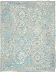 Tappeto Kilim Geometrico Azzurro Beige 160x203 Cm