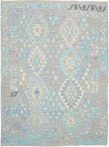 Tappeto Kilim Geometrico Azzurro Grigio 156x213 Cm