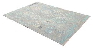 Tappeto Kilim Geometrico Azzurro Grigio 156x213 Cm