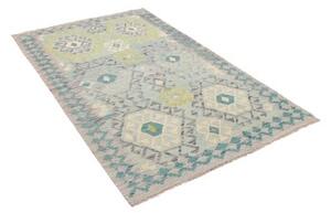 Tappeto Kilim Stilizzato Azzurro Grigio 120x191 Cm