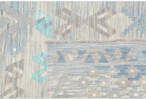 Tappeto Kilim Stilizzato Azzurro Beige 156x203 Cm