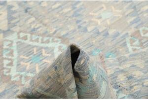 Tappeto Kilim Geometrico Azzurro Beige 160x203 Cm