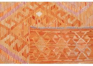Tappeto Kilim Geometrico Arancione Rosa 132x185 Cm