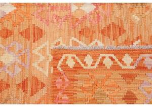 Tappeto Kilim Geometrico Arancione Beige 158x196 Cm