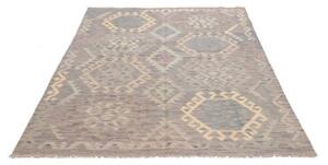 Tappeto Kilim Stilizzato Grigio Azzurro 153x200 Cm