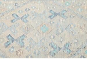 Tappeto Kilim Stilizzato Azzurro Beige 154x198 Cm