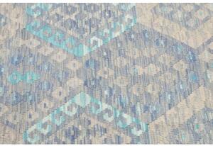 Tappeto Kilim Stilizzato Azzurro Beige 129x176 Cm