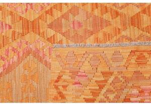 Tappeto Kilim Stilizzato Arancione Giallo 160x201 Cm