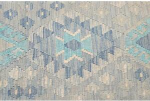 Tappeto Kilim Geometrico Azzurro Grigio 156x205 Cm