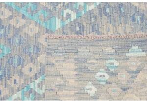 Tappeto Kilim Stilizzato Azzurro Beige 129x176 Cm