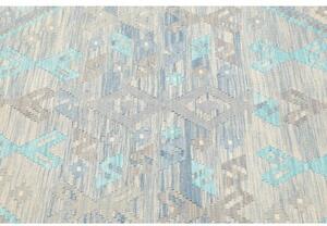 Tappeto Kilim Stilizzato Azzurro Beige 156x203 Cm